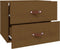 vidaXL - Nachtkastje - wandgemonteerd - 50x36x40 - cm - honingbruin