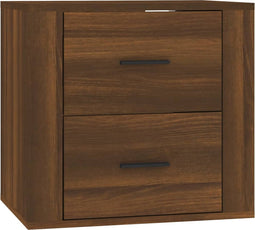 vidaXL - Nachtkastje - wandgemonteerd - 50x36x47 - cm - bruin - eikenkleur