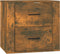vidaXL - Nachtkastje - wandgemonteerd - 50x36x47 - cm - gerookt - eikenkleurig