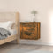 vidaXL - Nachtkastje - wandgemonteerd - 50x36x47 - cm - gerookt - eikenkleurig