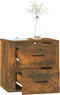 vidaXL - Nachtkastje - wandgemonteerd - 50x36x47 - cm - gerookt - eikenkleurig