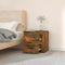 vidaXL - Nachtkastje - wandgemonteerd - 50x36x47 - cm - gerookt - eikenkleurig
