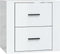 vidaXL - Nachtkastje - wandgemonteerd - 50x36x47 - cm - hoogglans - wit