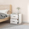 vidaXL - Nachtkastje - wandgemonteerd - 50x36x47 - cm - hoogglans - wit
