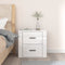 vidaXL - Nachtkastje - wandgemonteerd - 50x36x47 - cm - hoogglans - wit