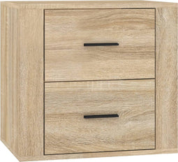 vidaXL - Nachtkastje - wandgemonteerd - 50x36x47 - cm - sonoma - eikenkleurig