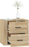 vidaXL - Nachtkastje - wandgemonteerd - 50x36x47 - cm - sonoma - eikenkleurig