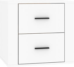 vidaXL - Nachtkastje - wandgemonteerd - 50x36x47 - cm - wit