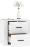 vidaXL - Nachtkastje - wandgemonteerd - 50x36x47 - cm - wit