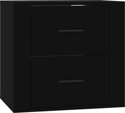 vidaXL - Nachtkastje - wandgemonteerd - 50x36x47 - cm - zwart