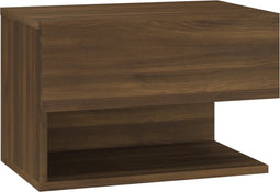 vidaXL - Nachtkastje - wandgemonteerd - bruin - eikenkleur