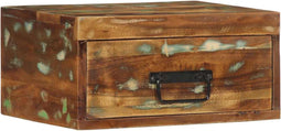 vidaXL - Nachtkastje - wandgemonteerd - massief - gerecycled - hout