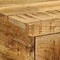 vidaXL - Nachtkastje - wandgemonteerd - massief - ruw - mangohout