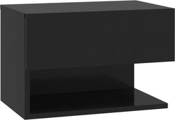 vidaXL - Nachtkastje - wandgemonteerd - zwart
