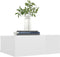 vidaXL - Nachtkastje - zwevend - 40x30x15 - cm - bewerkt - hout - hoogglans - wit