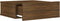 vidaXL - Nachtkastje - zwevend - 40x30x15 - cm - bewerkt - hout - bruin - eikenkleur