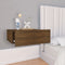vidaXL - Nachtkastje - zwevend - 40x30x15 - cm - bewerkt - hout - bruin - eikenkleur