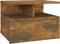 vidaXL - Nachtkastje - zwevend - 40x31x27 - cm - bewerkt - hout - gerookt - eikenkleur