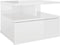 vidaXL - Nachtkastje - zwevend - 40x31x27 - cm - bewerkt - hout - hoogglans - wit