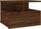 vidaXL - Nachtkastje - zwevend - 40x31x27 - cm - bewerkt - hout - bruin - eikenkleur