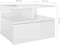 vidaXL - Nachtkastje - zwevend - 40x31x27 - cm - bewerkt - hout - hoogglans - wit