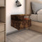 vidaXL - Nachtkastje - zwevend - 40x31x27 - cm - bewerkt - hout - gerookt - eikenkleur