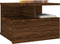 vidaXL - Nachtkastje - zwevend - 40x31x27 - cm - bewerkt - hout - bruin - eikenkleur