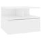 vidaXL - Nachtkastje - zwevend - 40x31x27 - cm - bewerkt - hout - hoogglans - wit