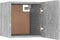 vidaXL - Nachtkastjes - 2 - st - 30,5x30x30 - cm - bewerkt - hout - betongrijs