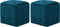 vidaXL - Nachtkastjes - 2 - st - 30x30x30 - cm - fluweel - blauw