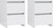 vidaXL - Nachtkastjes - 2 - st - 30x30x40 - cm - bewerkt - hout - hoogglans - wit