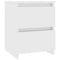 vidaXL - Nachtkastjes - 2 - st - 30x30x40 - cm - bewerkt - hout - hoogglans - wit
