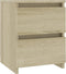 vidaXL - Nachtkastjes - 2 - st - 30x30x40 - cm - bewerkt - hout - sonoma - eikenkleurig
