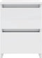vidaXL - Nachtkastjes - 2 - st - 30x30x40 - cm - bewerkt - hout - hoogglans - wit
