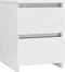 vidaXL - Nachtkastjes - 2 - st - 30x30x40 - cm - bewerkt - hout - hoogglans - wit