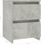 vidaXL - Nachtkastjes - 2 - st - 30x30x40 - cm - bewerkt - hout - betongrijs