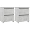 vidaXL - Nachtkastjes - 2 - st - 30x30x40 - cm - bewerkt - hout - betongrijs