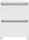 vidaXL - Nachtkastjes - 2 - st - 30x30x40 - cm - bewerkt - hout - hoogglans - wit