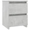 vidaXL - Nachtkastjes - 2 - st - 30x30x40 - cm - bewerkt - hout - betongrijs