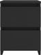 vidaXL - Nachtkastjes - 2 - st - 30x30x40 - cm - bewerkt - hout - zwart