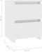 vidaXL - Nachtkastjes - 2 - st - 30x30x40 - cm - bewerkt - hout - wit