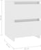 vidaXL - Nachtkastjes - 2 - st - 30x30x40 - cm - bewerkt - hout - wit