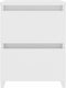 vidaXL - Nachtkastjes - 2 - st - 30x30x40 - cm - bewerkt - hout - wit