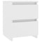 vidaXL - Nachtkastjes - 2 - st - 30x30x40 - cm - bewerkt - hout - wit