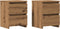 vidaXL - Nachtkastjes - 2 - st - 30x30x40cm - bewerkt - hout - artisanaal - eikenkleur