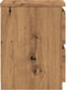 vidaXL - Nachtkastjes - 2 - st - 30x30x40cm - bewerkt - hout - artisanaal - eikenkleur