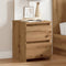 vidaXL - Nachtkastjes - 2 - st - 30x30x40cm - bewerkt - hout - artisanaal - eikenkleur
