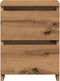 vidaXL - Nachtkastjes - 2 - st - 30x30x40cm - bewerkt - hout - artisanaal - eikenkleur