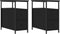 vidaXL - Nachtkastjes - 2 - st - 30x60x60 - cm - bewerkt - hout - zwart