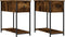 vidaXL - Nachtkastjes - 2 - st - 30x60x60 - cm - bewerkt - hout - gerookt - eikenkleurig